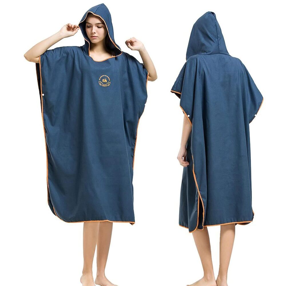 Microfiber Surf Poncho, Wetsuit Changing Bath Robe, Quick Dry Pool Swim